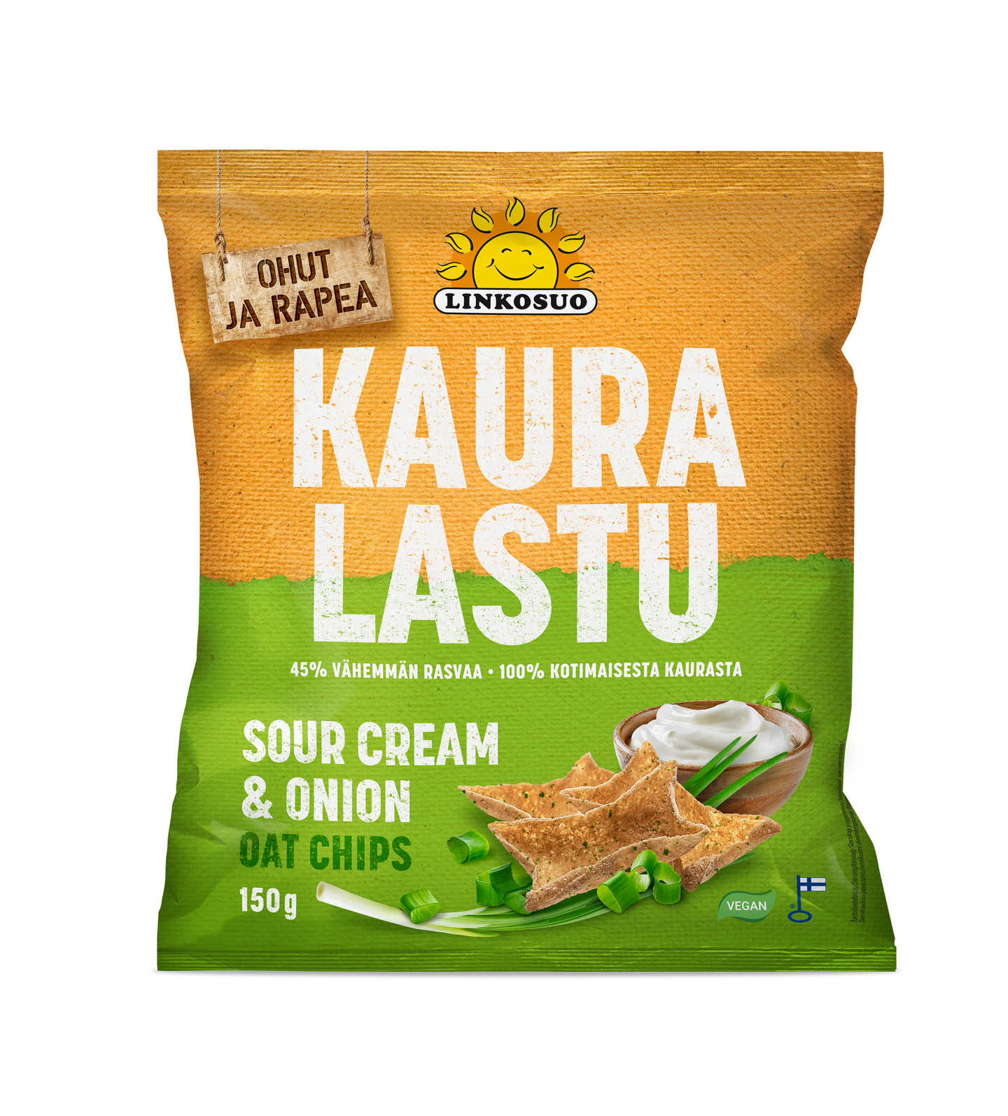 Linkosuo Kauralastu 150g sourcream-onion