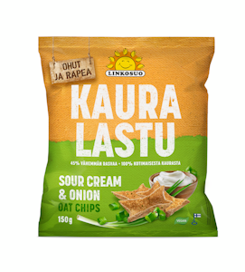 Linkosuo Kauralastu 150g sourcream-onion