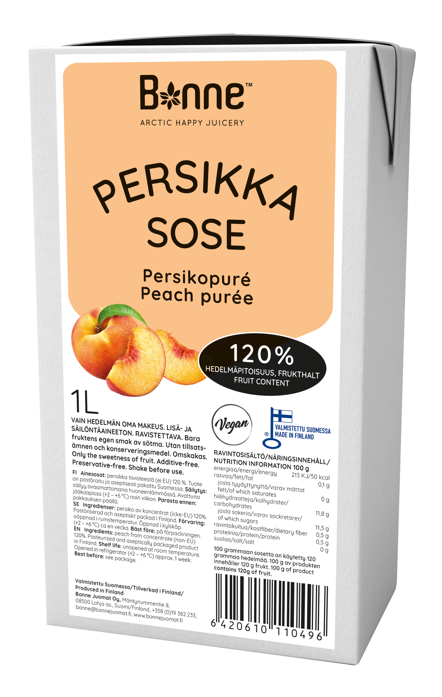 Bonne 1l Persikkasose 120%