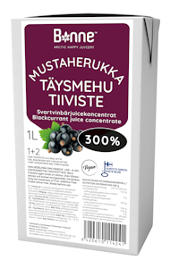 Bonne mustaherukka täysmehutiiviste 300% 1l