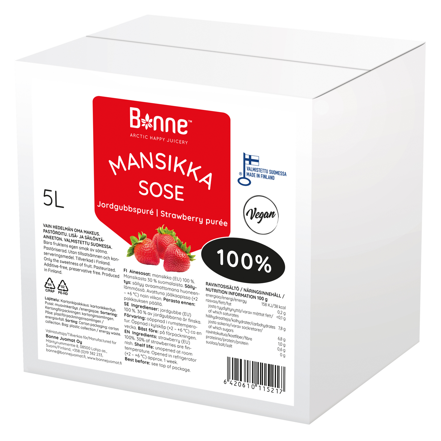 Bonne Premium mansikkasose 100% 5l