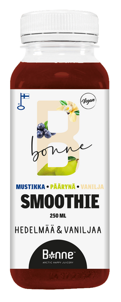 Bonne B-smoothie 250ml mustikka-päärynä-vanilja