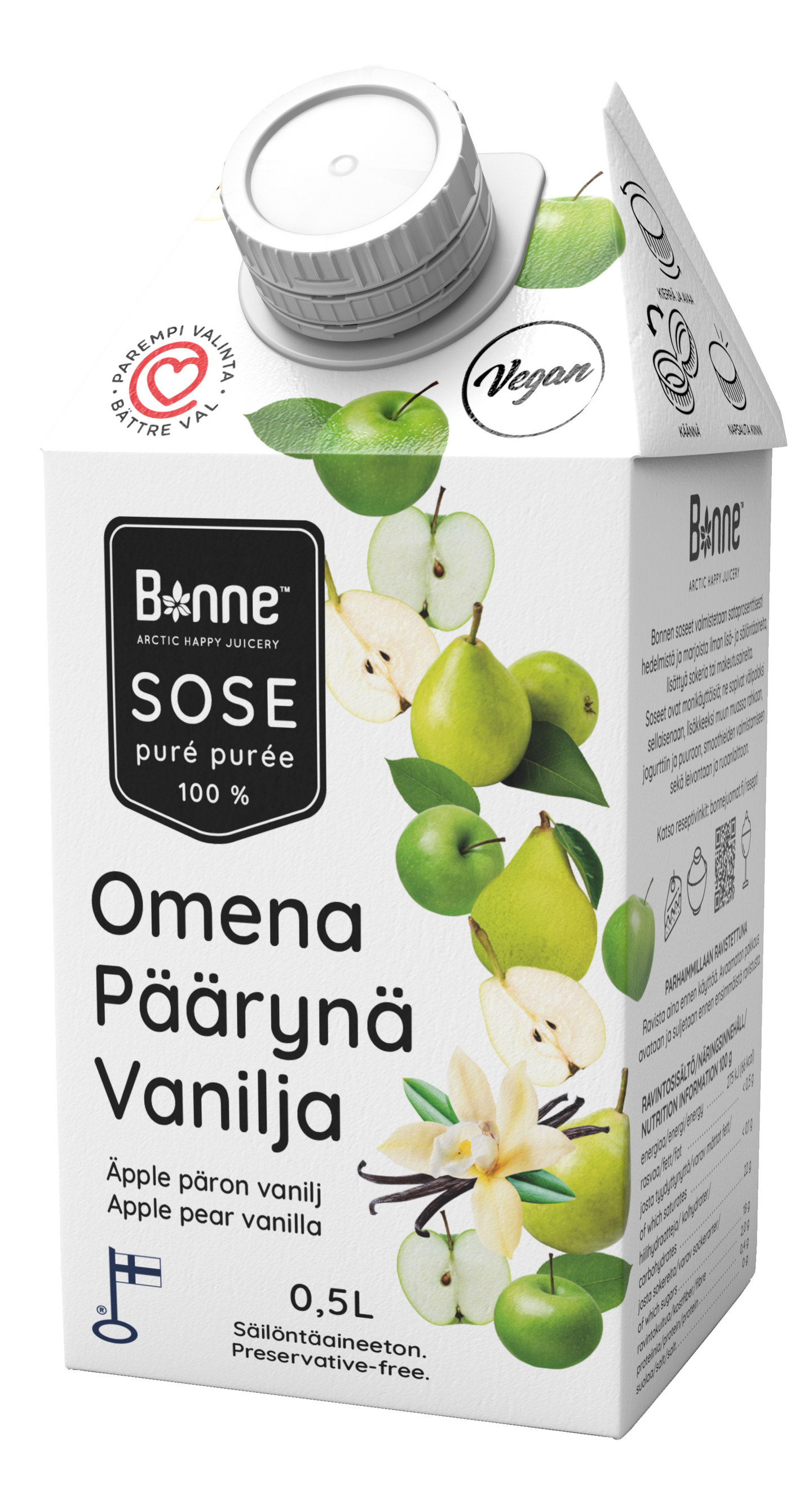 Bonne Omena-päärynä-vaniljasose 0,5l