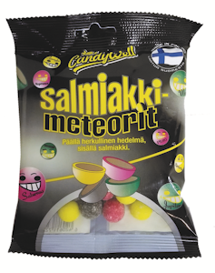 Candywell Salmiakkimeteorit 130g makeissekoitus