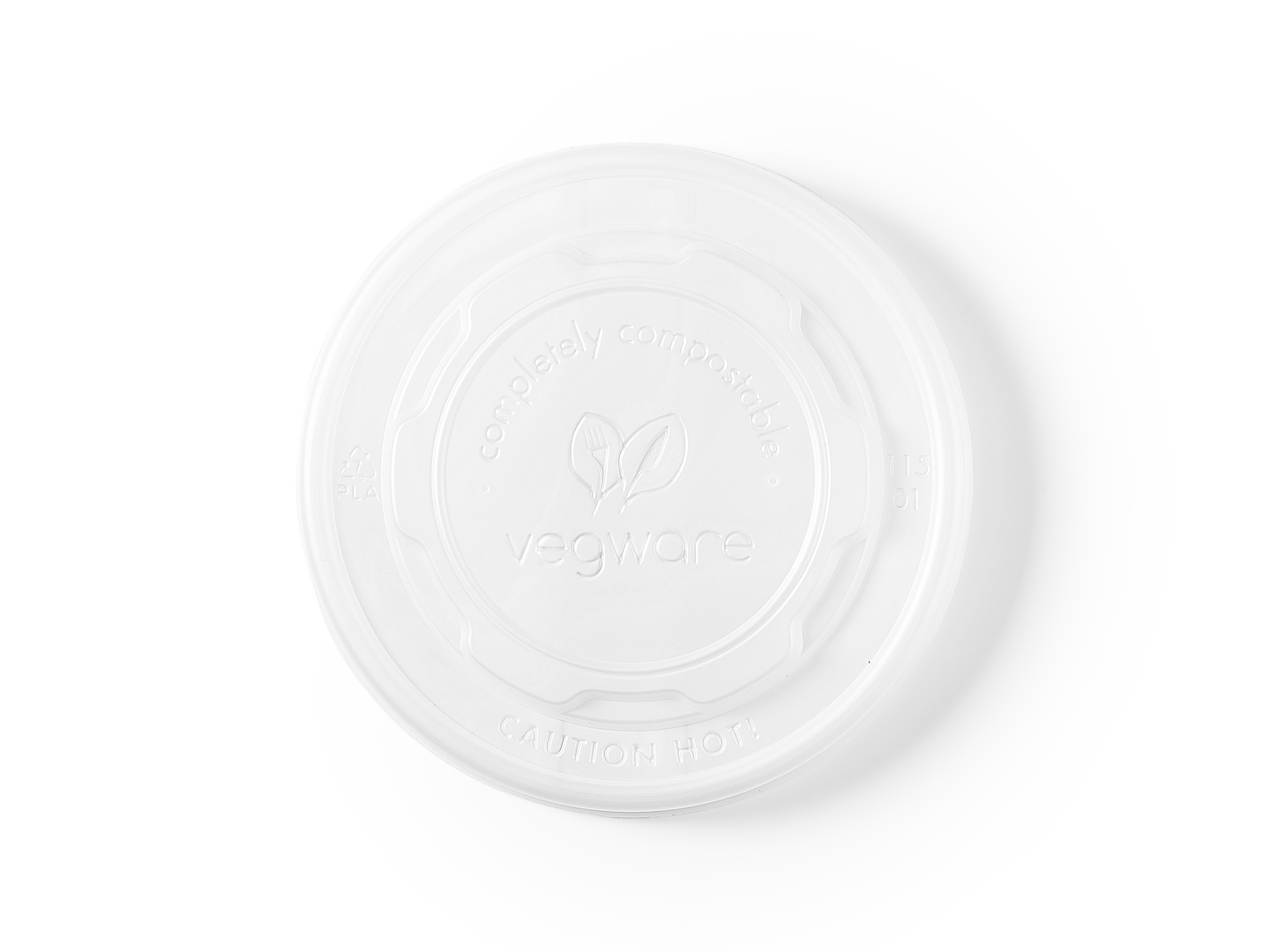 Vegware litteä kansi 115mm CPLA (115-sarja) 50kpl