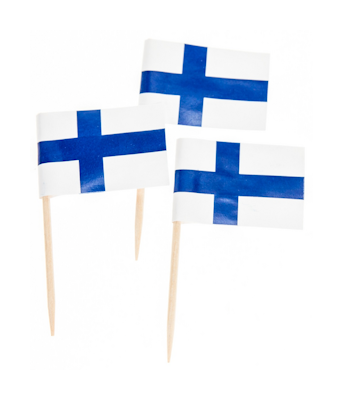 Suomen lippu cocktailtikut 30 kpl/pkt