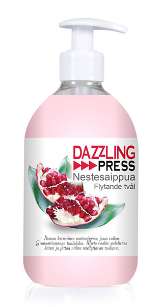 Dazzling Press nestesaippua 500ml Pomegranate