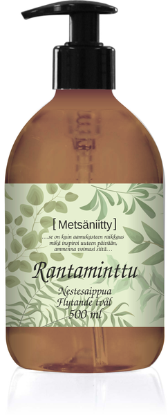 Metsäniitty pumppunestesaippua 500ml Rantaminttu