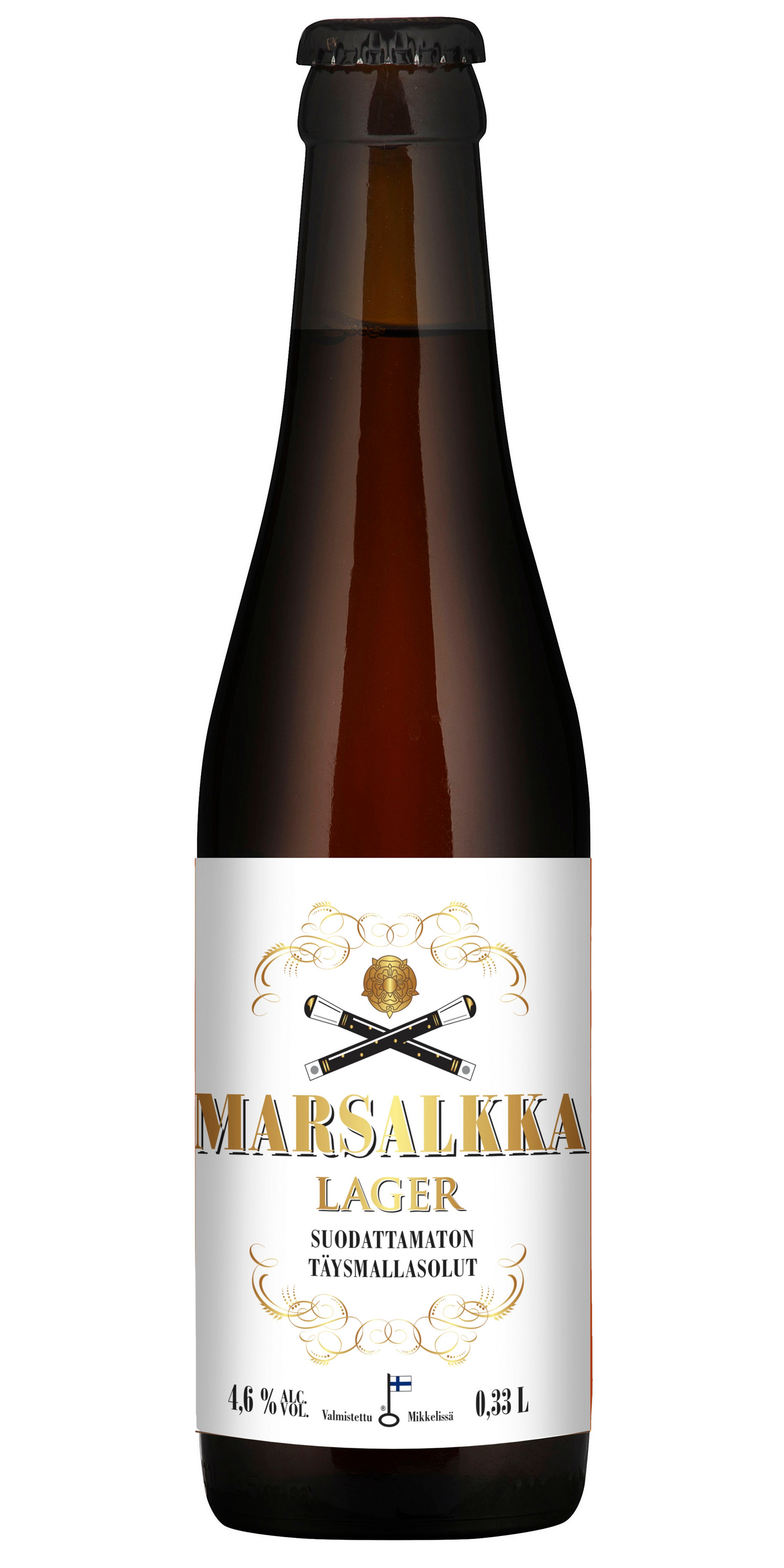 Marsalkka Vaalea Lager 4,6% olut 0,33l pullo