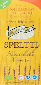 Birkkalan Luomu puolikarkeat spelttijauhot 800g täysjyvä