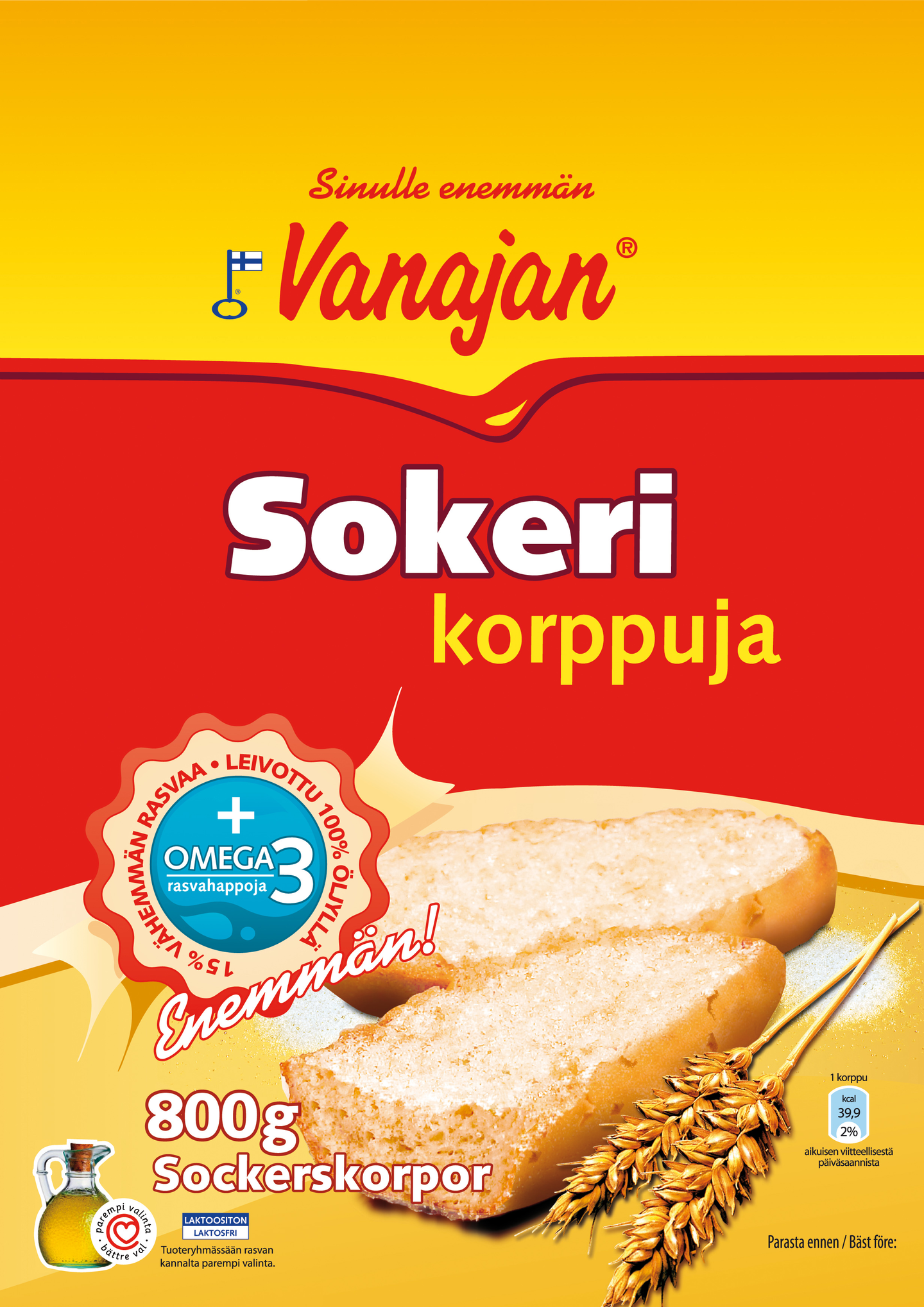 Vanajan sokerikorppu 800g PPA