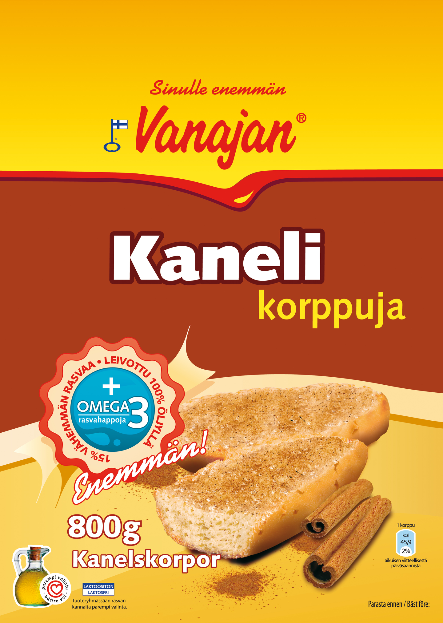 Vanajan kanelikorppu 800g PPA