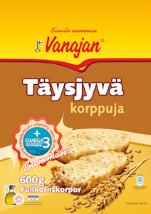 Vanajan täysjyväkorppu 600g PPA