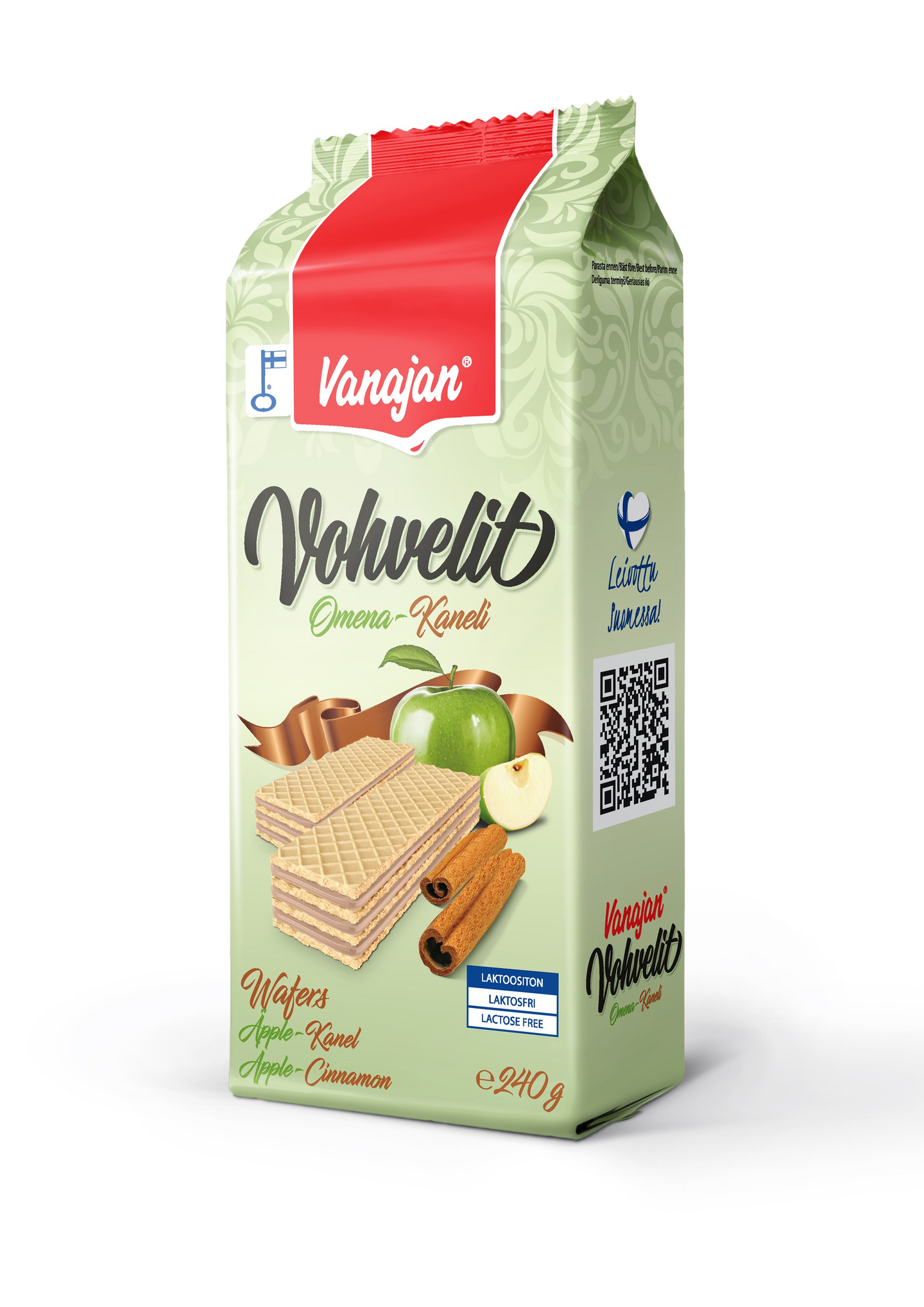 Vanajan Omena-kanelivohveli 240g