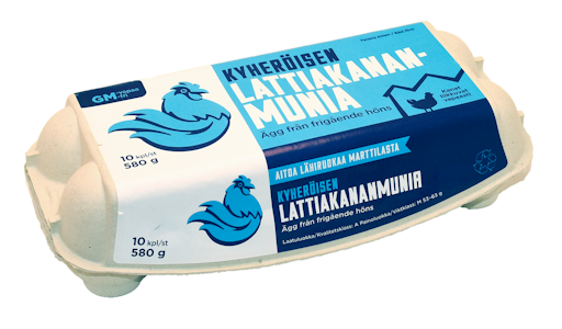 Kyheröisen GM-vapaa lattiakananmuna M10 580g