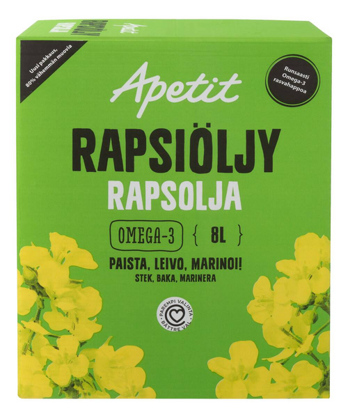 Apetit Rapsiöljy BiB 8l