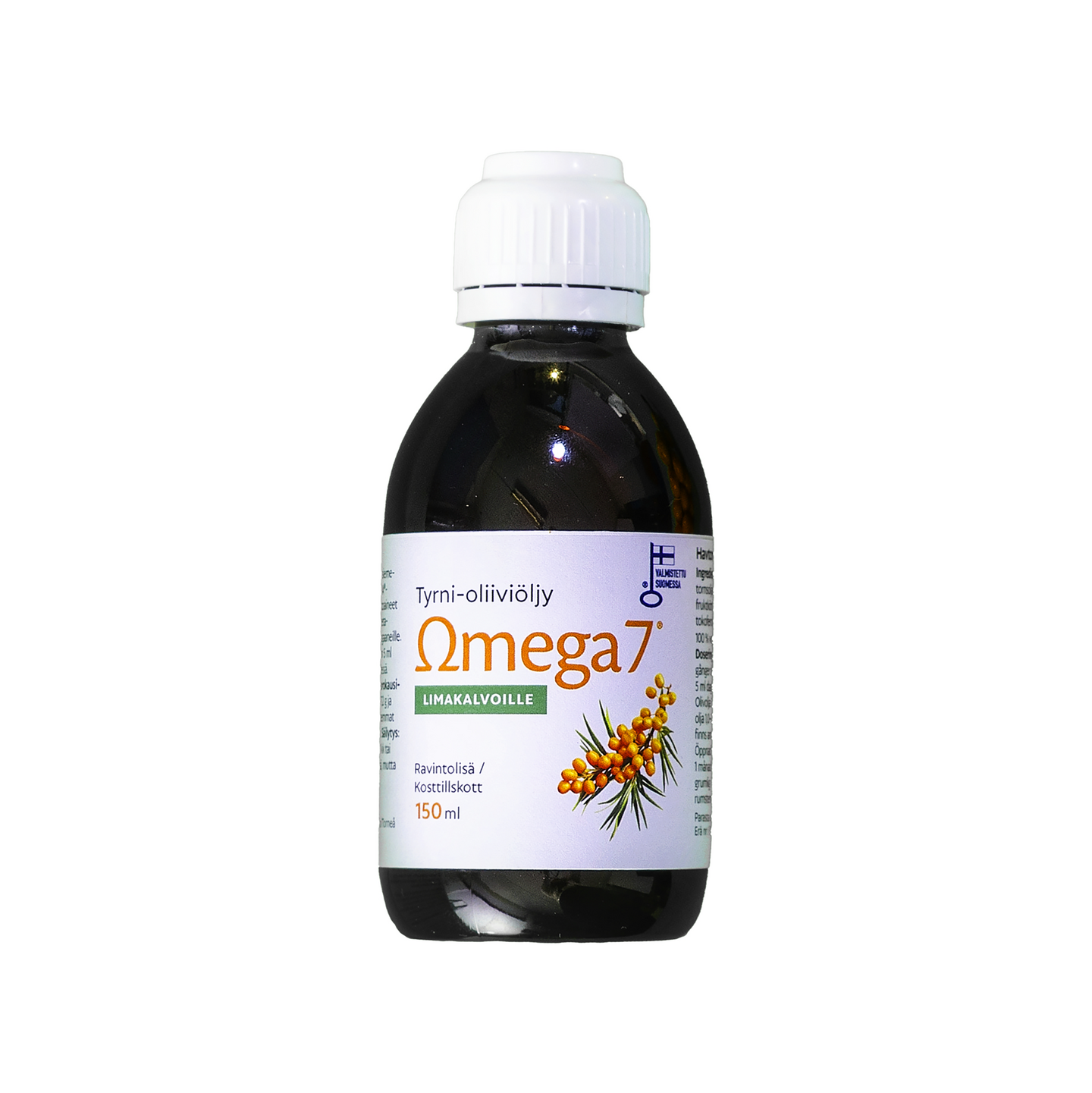Omega7 SBA24® Tyrni-oliiviöljy Limakalvoille 150 ml