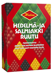 Halva Hedelmä- ja Salmiakkiruutu 240g