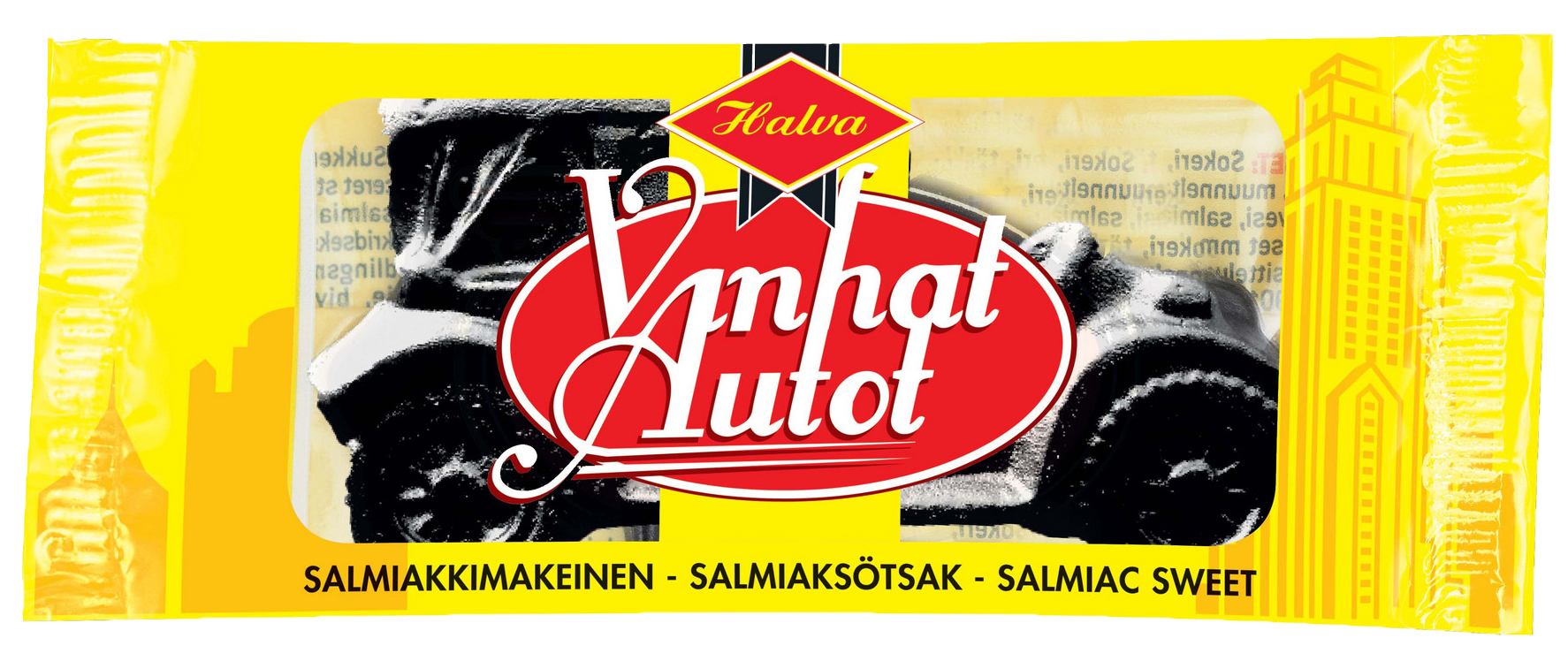 Halva vanhat autot 15g salmiakki DISPLAY