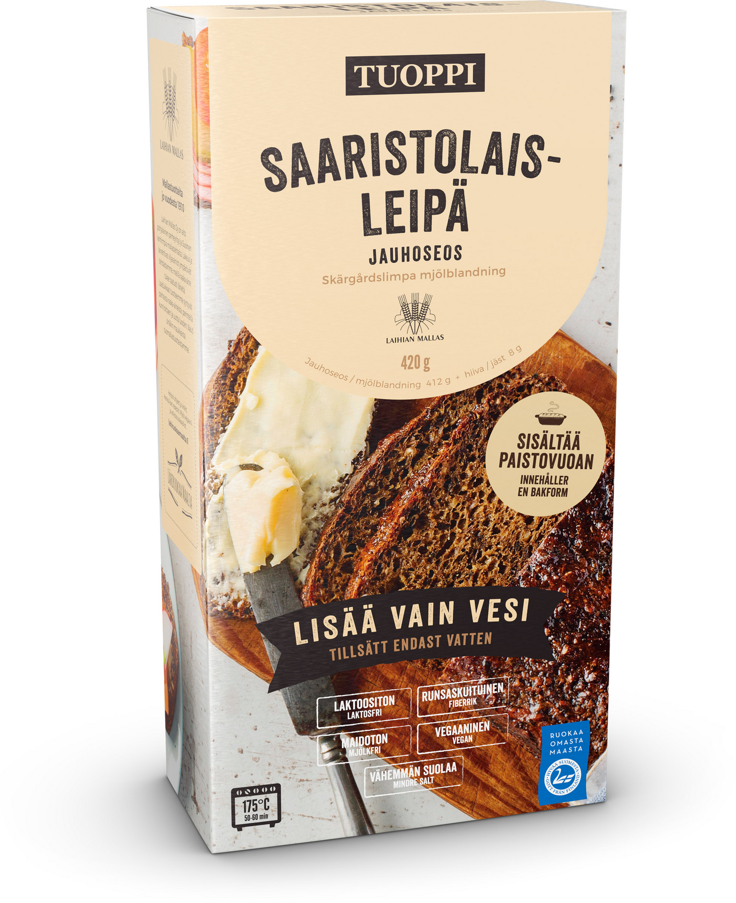 Tuoppi Mallasmestarin saaristolaisleipä jauhoseos 420g | K-Ruoka  Verkkokauppa
