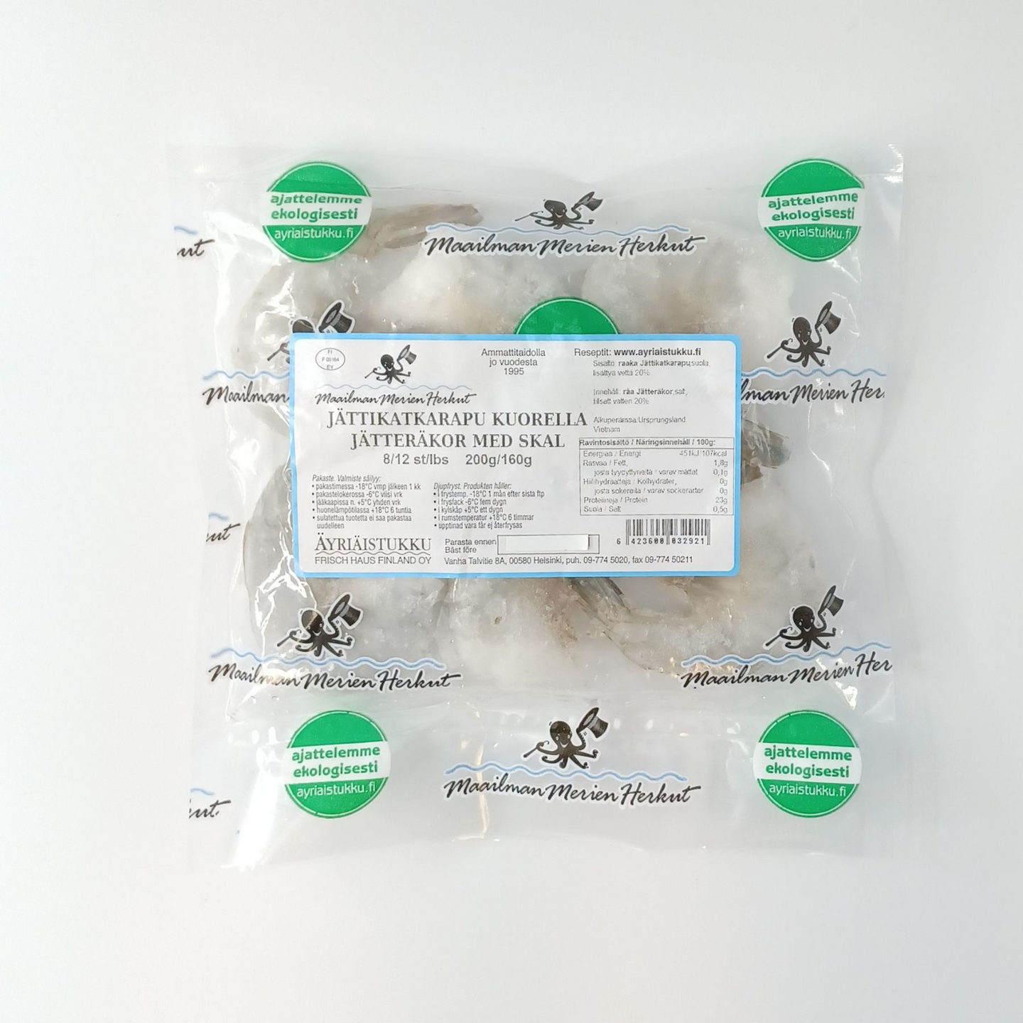 JÄTTIKATKARAPU KUORELLA 200g/160g
