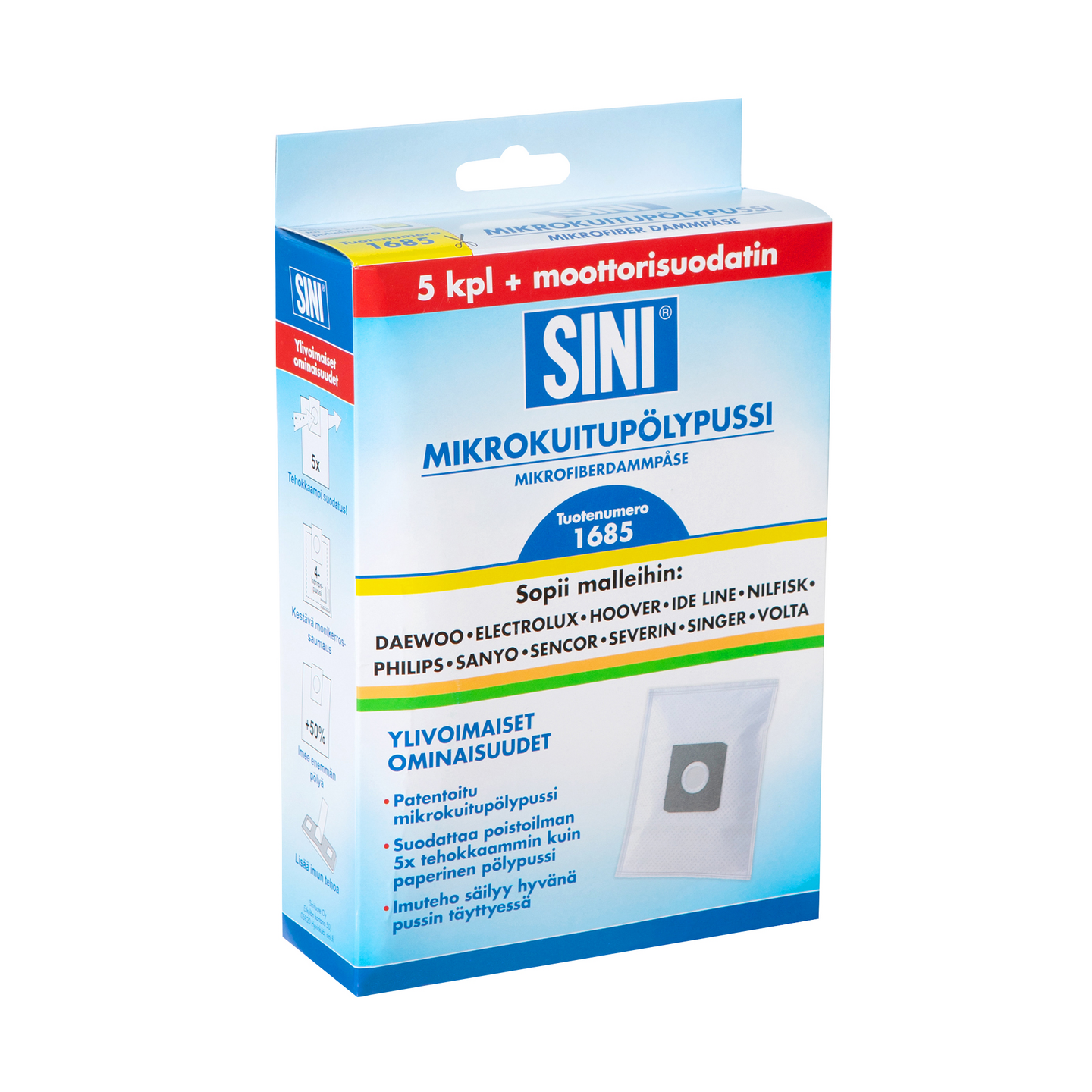 Sini 1685 -pölypussi, 5 kpl