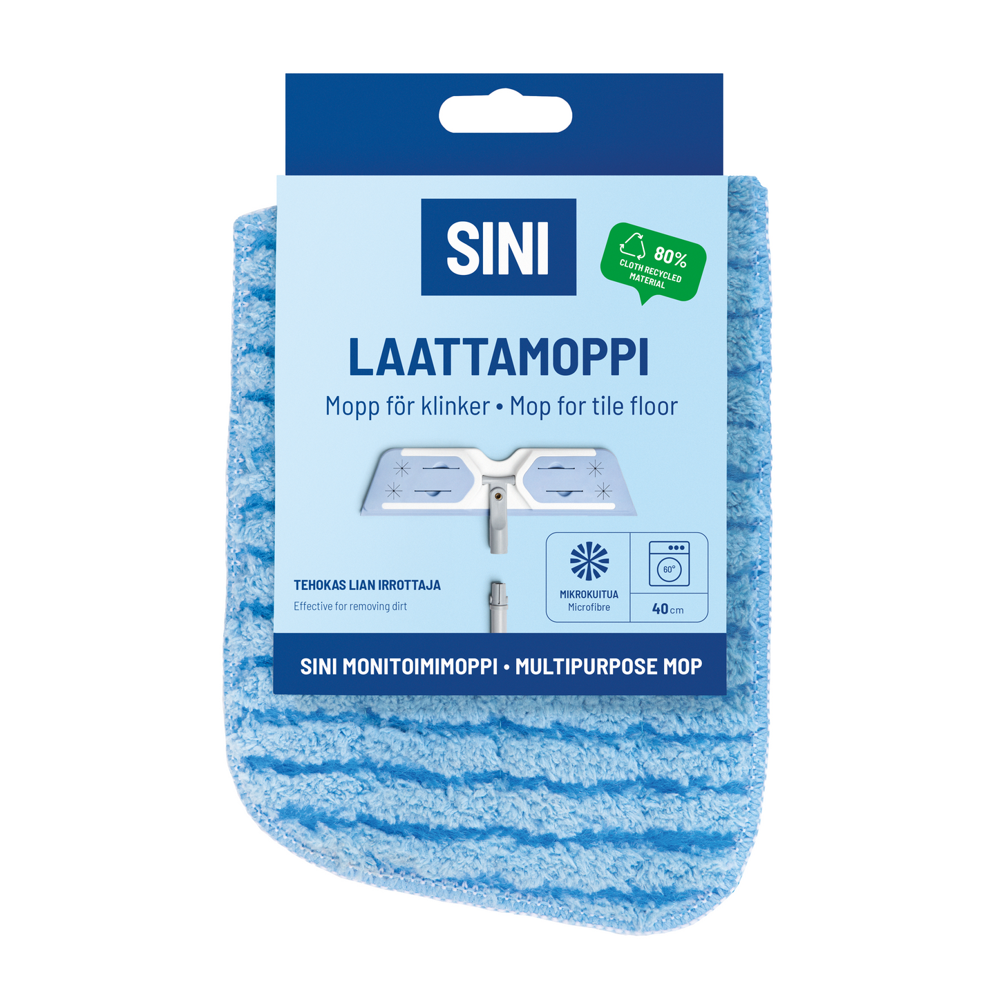 Sini mikrokuitu laattamoppi