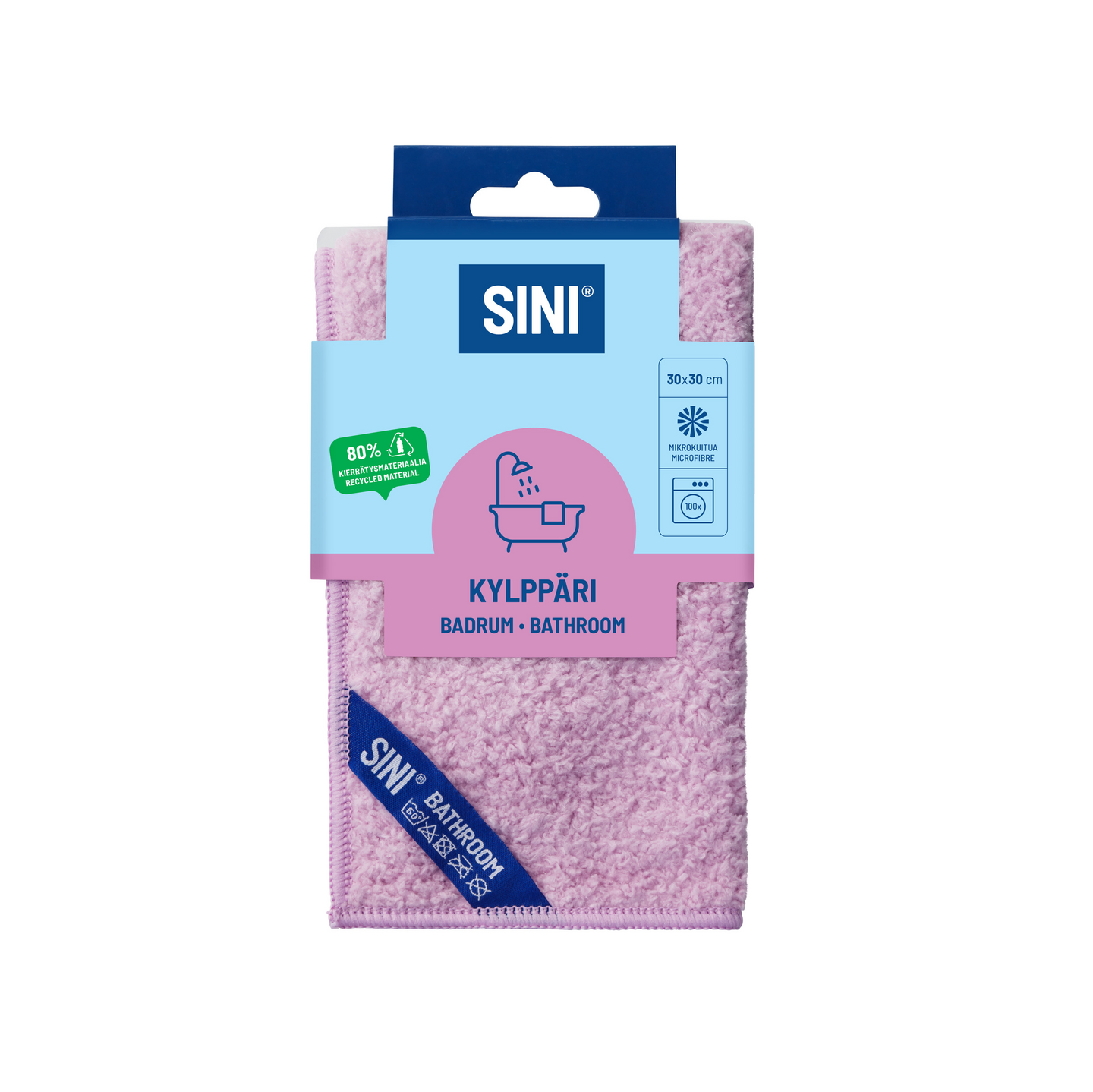 Sini kylppäriliina 30 x30 cm