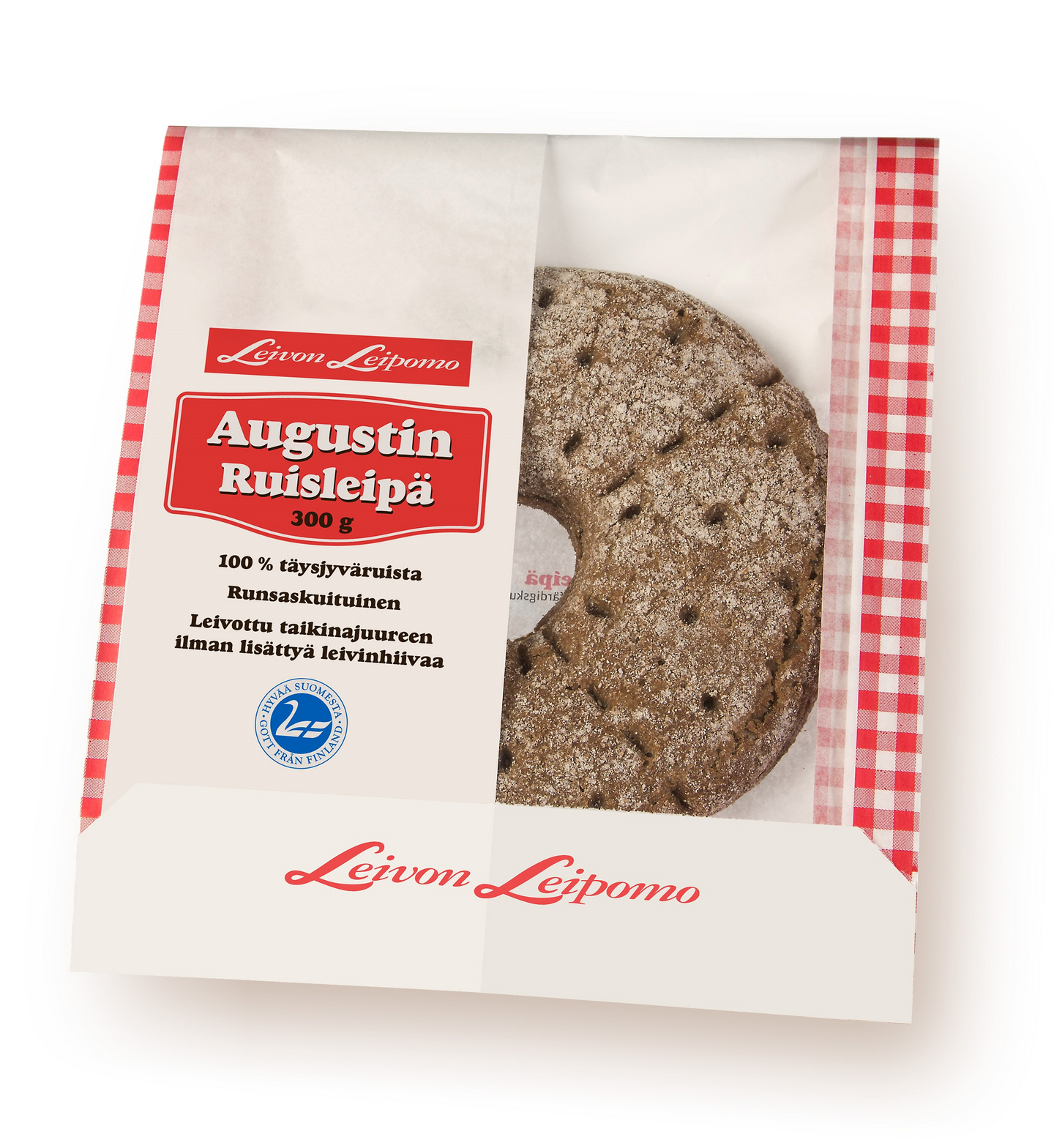 Leivon Augustin Ruisleipä 300g halkaistu