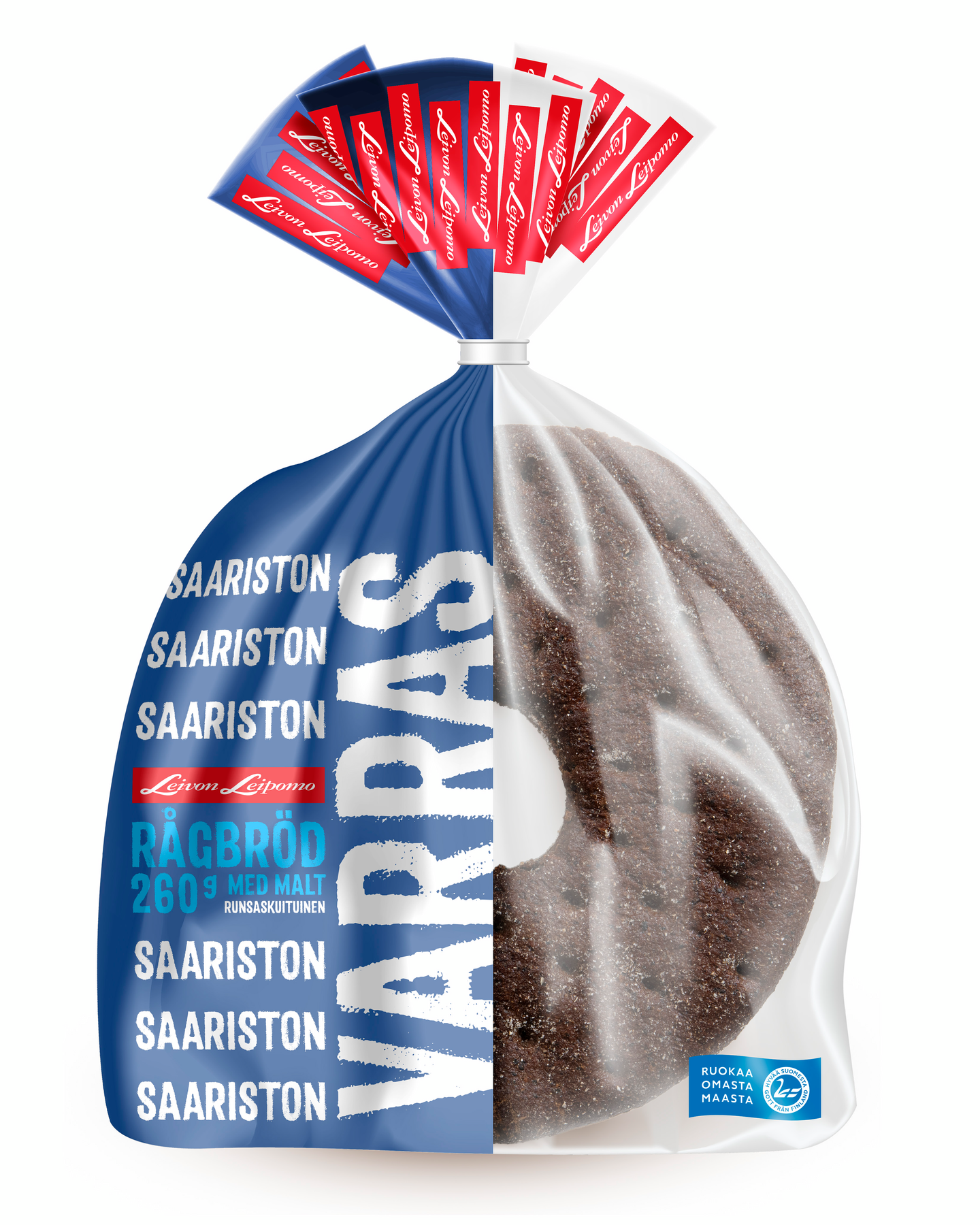 Leivon Saariston varras 260g, maltainen ruisleipä