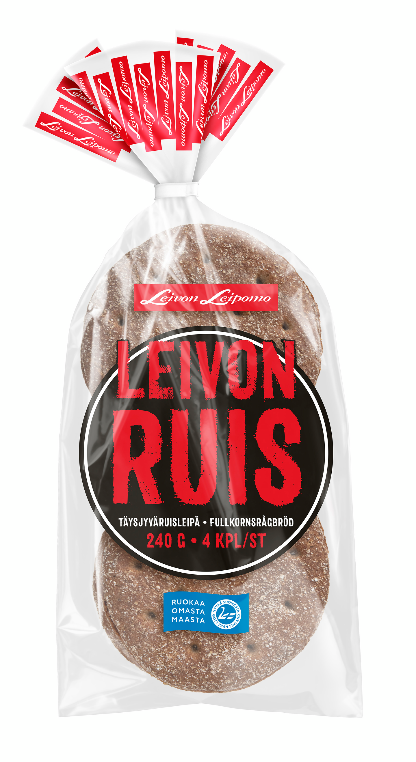 Leivon Leipomo LEIVON RUIS 4 kpl 240g täysjyväruisleipä