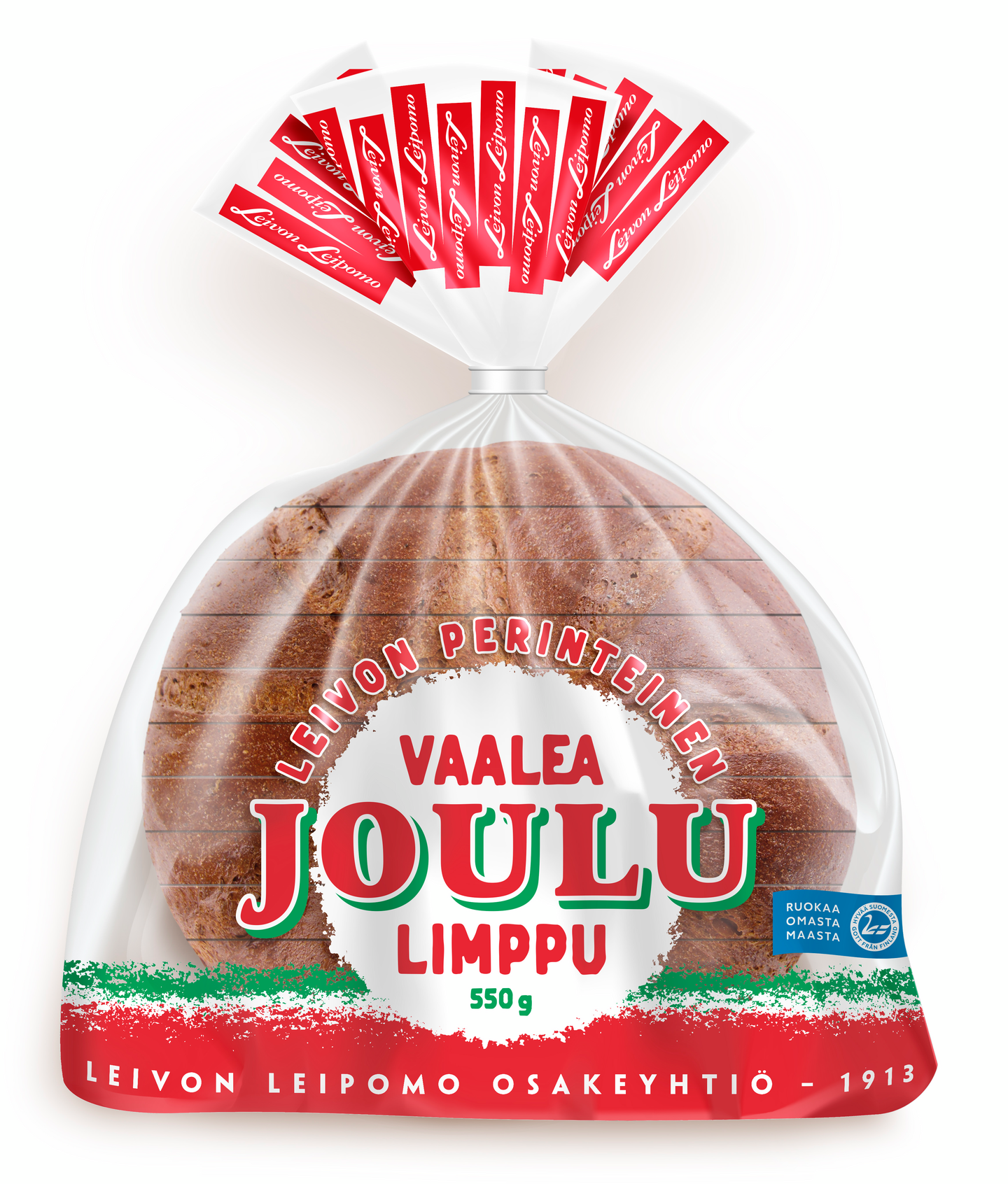 Leivon Perinteinen Vaalea Joululimppu viipaloitu 550g