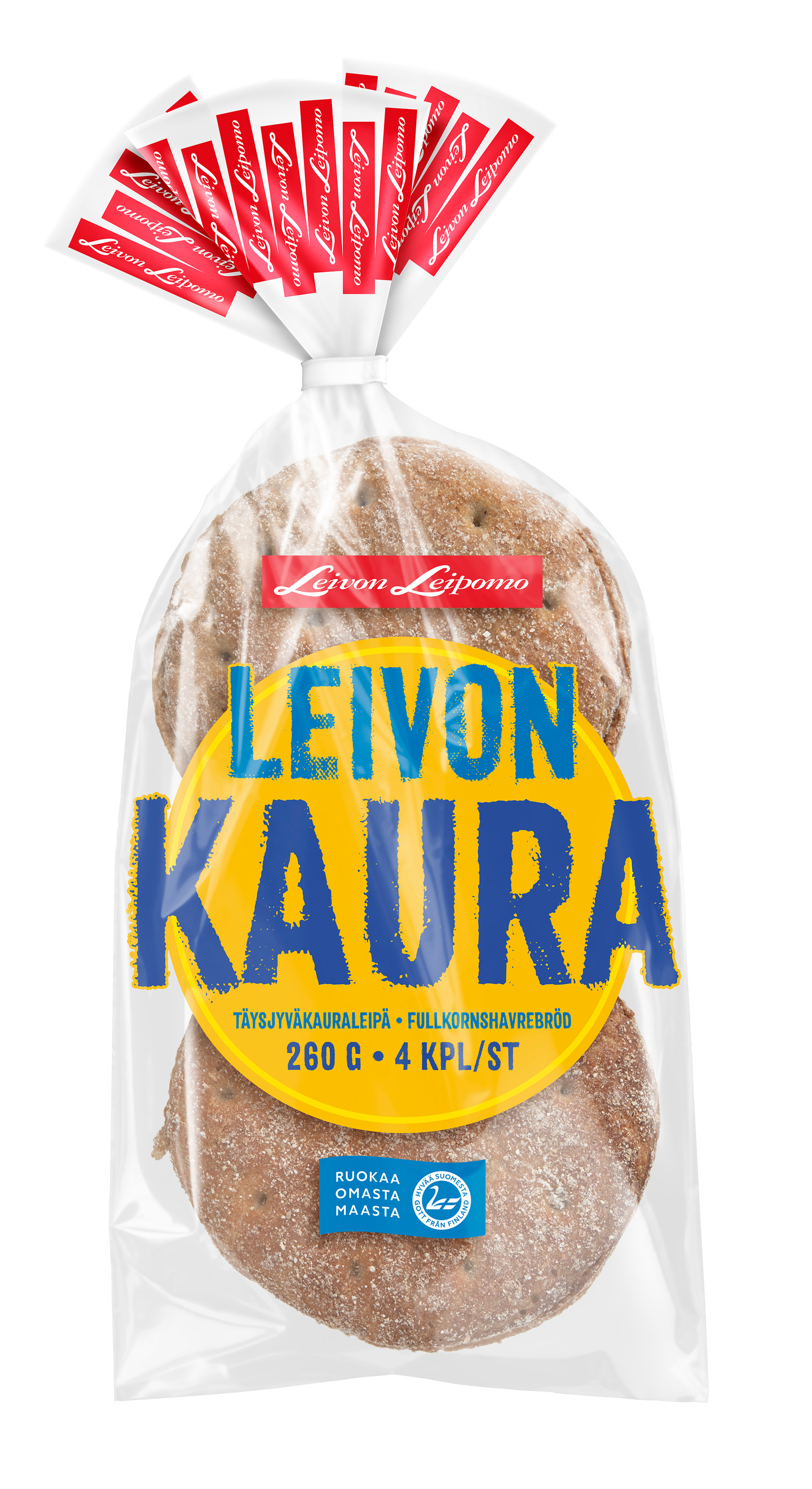 Leivon Leipomo LEIVON KAURA  4 kpl 260g täysjyväkauraleipä