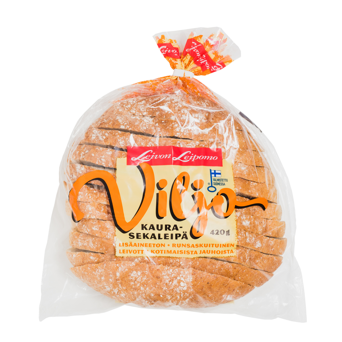 Leivon Leipomo Viljo Kaurasekaleipä 420g viipaloitu