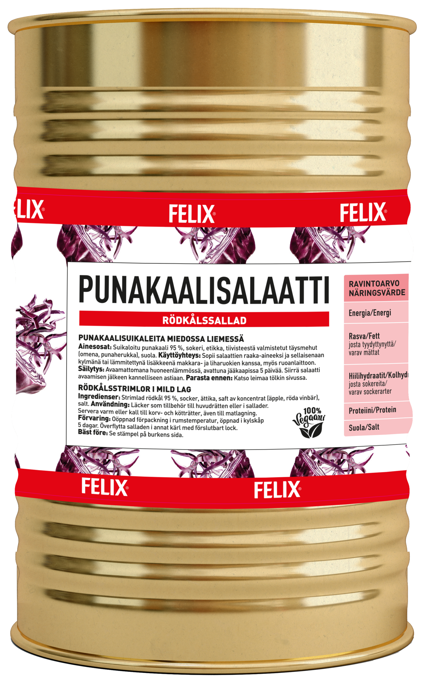 Felix punakaalisalaatti 4,25kg