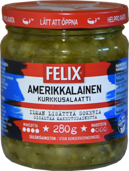 Felix Amerikkalainen kurkkusalaatti ilman lisättyä sokeria 280g