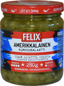 Felix Amerikkalainen kurkkusalaatti ilman lisättyä sokeria 280g