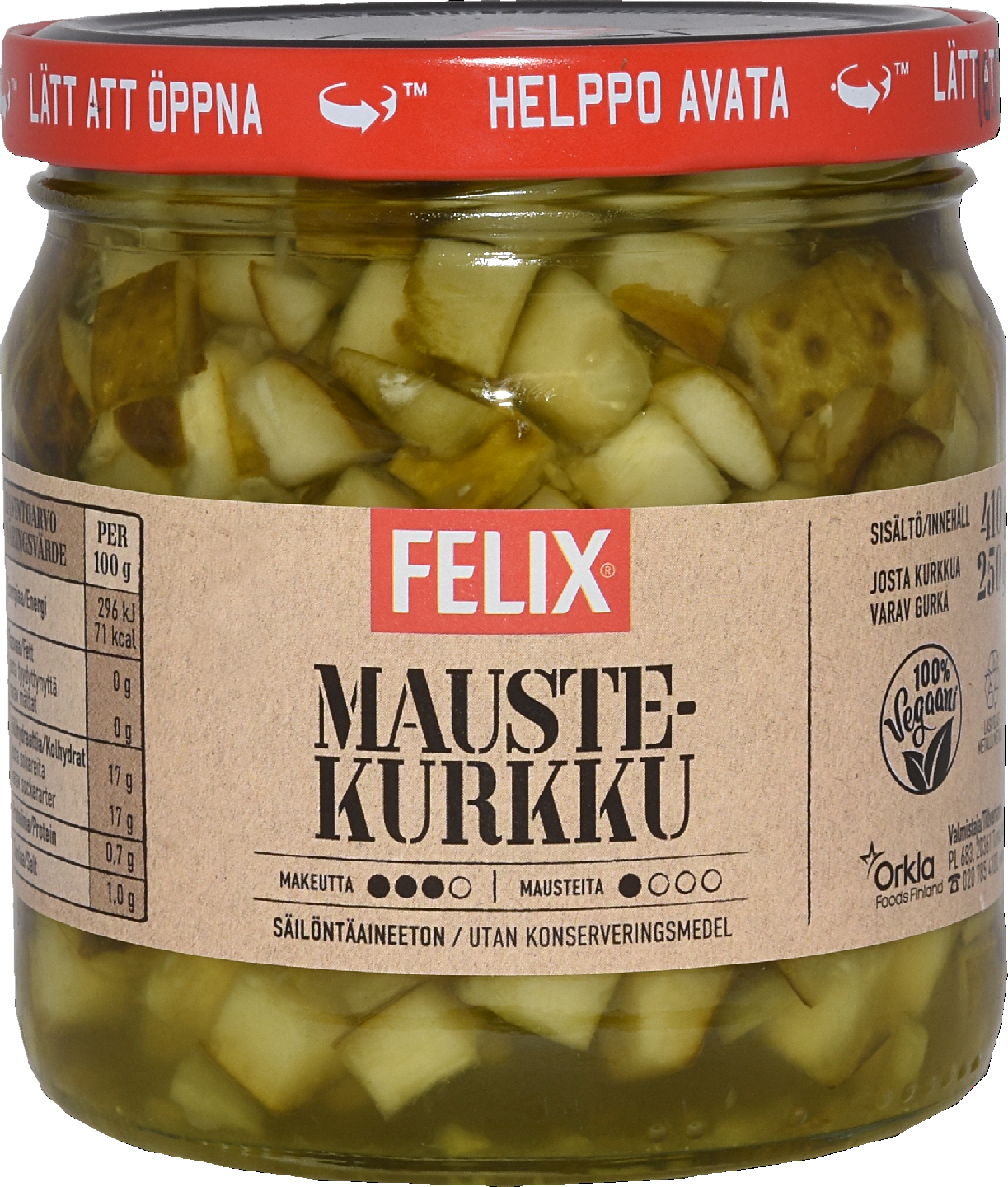 Felix maustekurkkukuutio 410/250 g