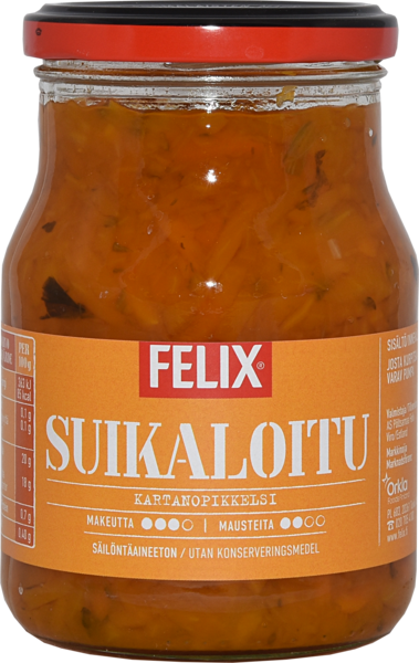 Felix Kartanopikkelsi, kurpitsasuikaleita mausteliemessä 370g/245g