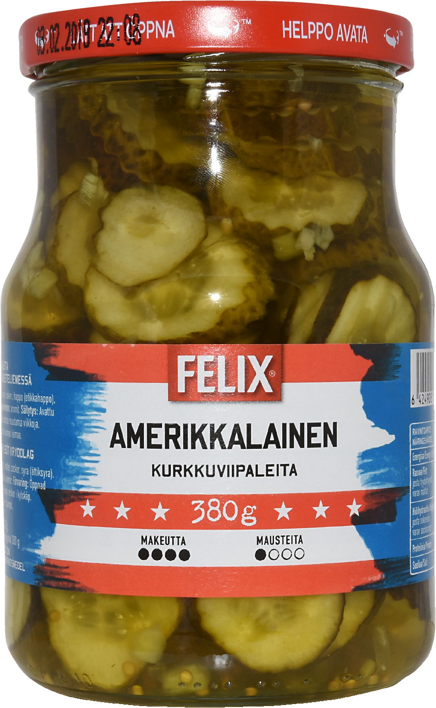 Felix Amerikkalainen kurkkuviipaleita makeassa mausteliemessä 730g/380g