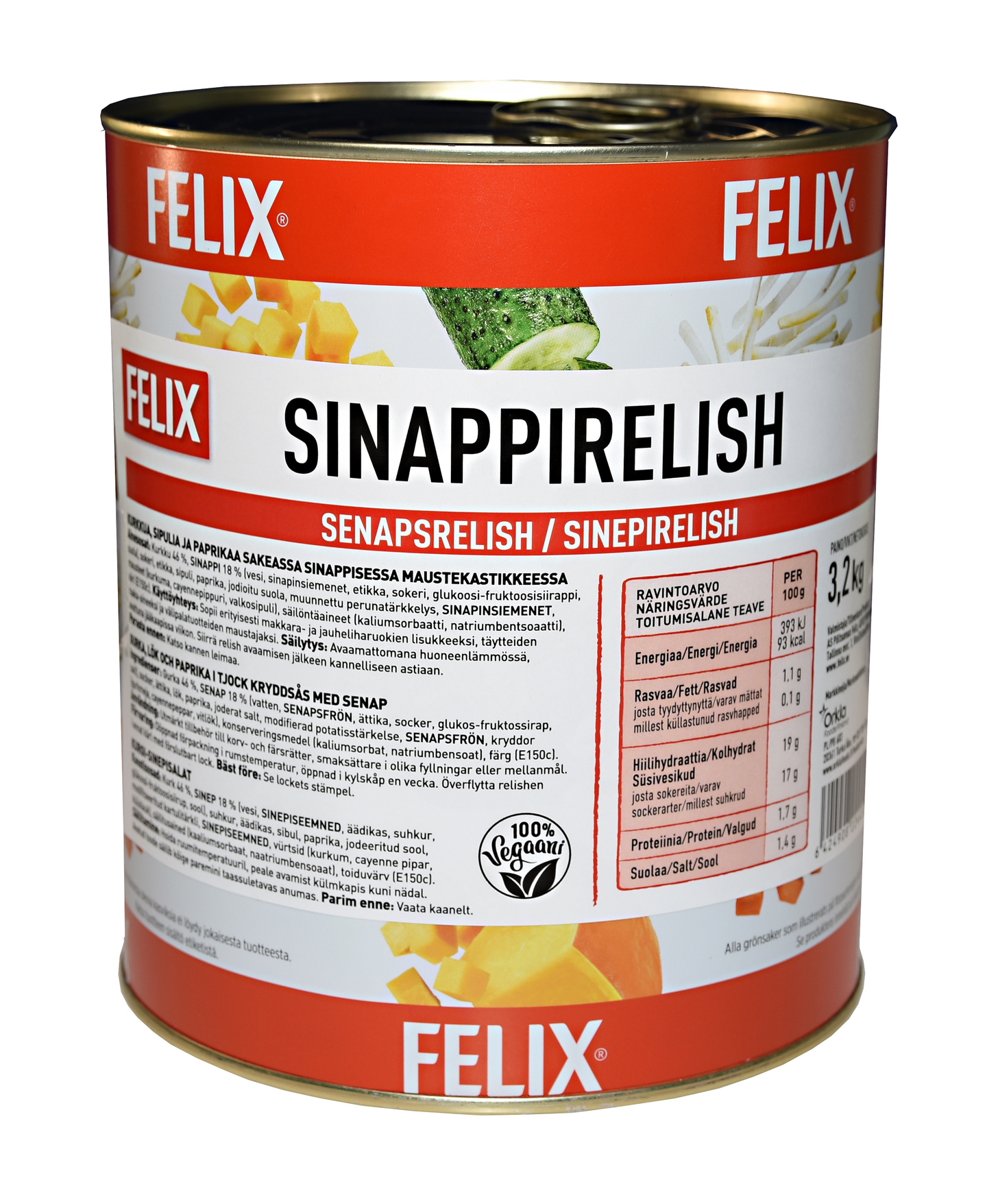 Felix sinappirelish 3,2kg