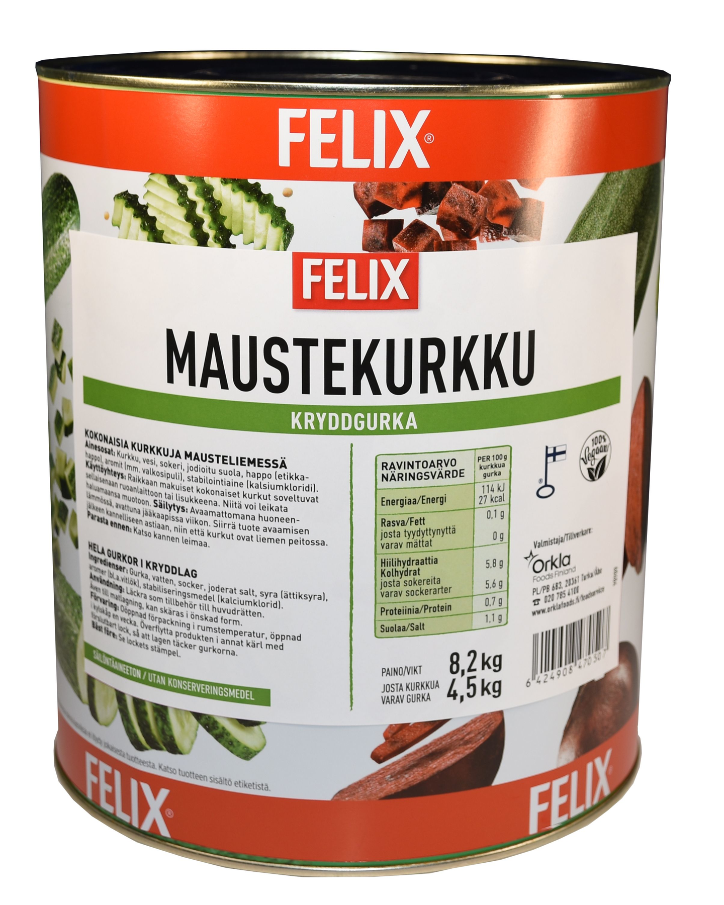 Felix maustekurkku 8,2/4,5kg LAVA