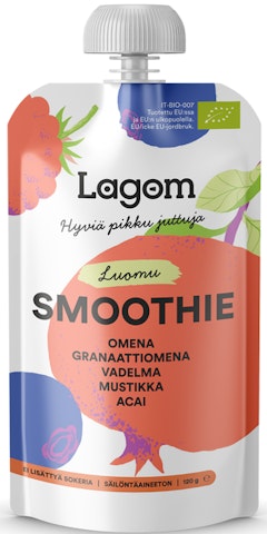Lagom smoothie 120g hedelmä & marja & acai, luomu | K-Ruoka Verkkokauppa
