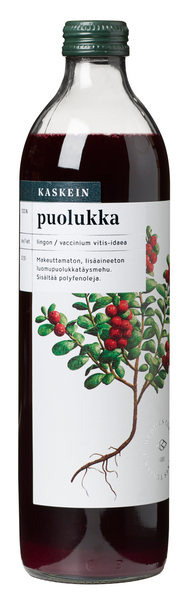 Kaskein puolukkatäysmehu 0,5l luomu