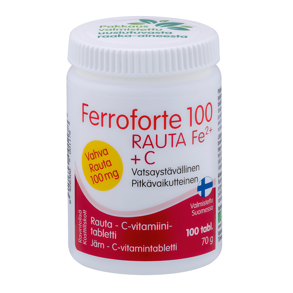 Ferroforte 100 rauta + C 100 tabl. 70g