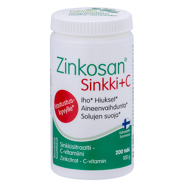 Zinkosan Sinkki + C sinkkisitraatti - C-vitamiini 200 tabl