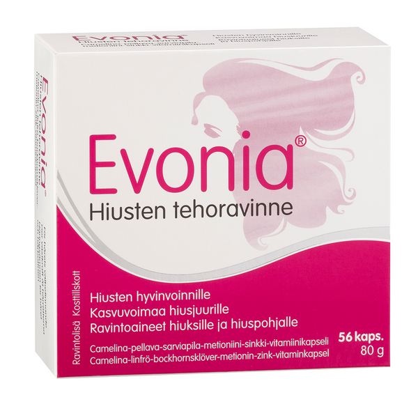 Evonia hiusten tehoravinne 56 kaps/80g