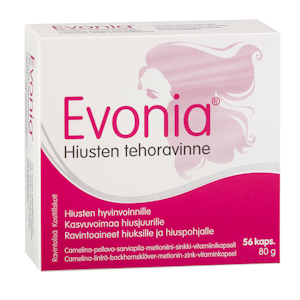 Evonia hiusten tehoravinne 56 kaps/80g