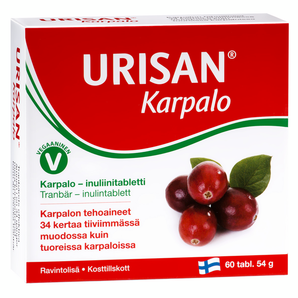 Hankintatukku Urisan inuliini-karpalo 60kpl 54g