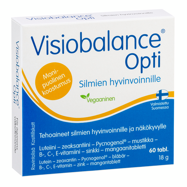 Visiobalance Opti Luteiini-zeaksantiini-Pycnogenol-mustikkatabletti 60tabl. 18g